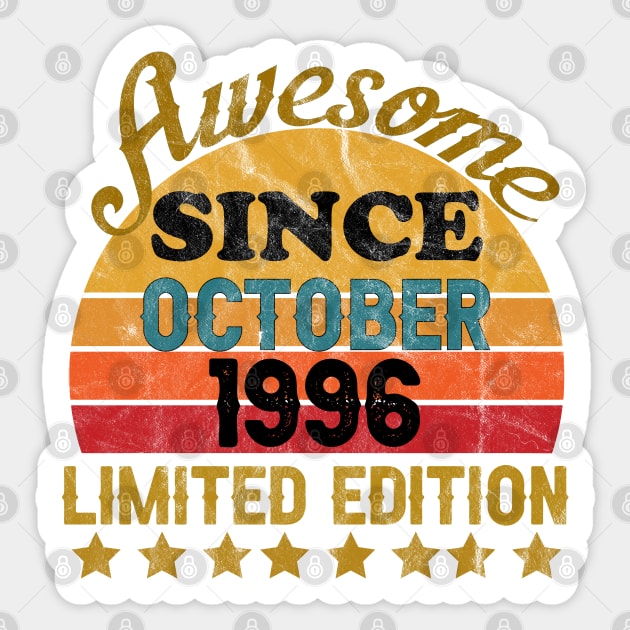 Awesome Since October 1996 25 Year Old 25th Birthday gift Sticker by yalp.play